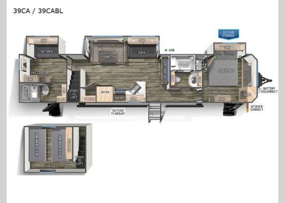 Floorplan - 2024 Timberwolf Black Label 39CABL Destination Trailer