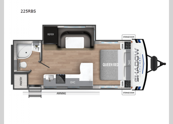 Floorplan - 2024 Shadow Cruiser 225RBS Travel Trailer