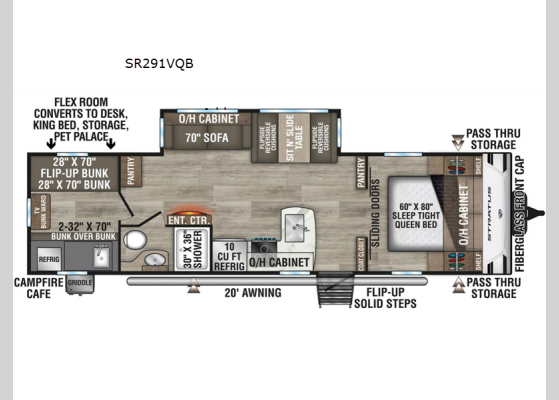 Floorplan - 2025 Stratus SR291VQB Travel Trailer