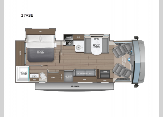 Floorplan - 2025 Alante SE 27ASE Motor Home Class A