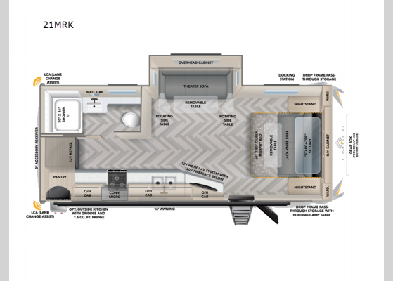 Floorplan - 2025 Touring Edition 21MRK Travel Trailer