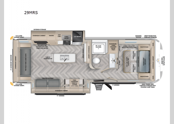 Floorplan - 2025 Touring Edition 29MRS Travel Trailer