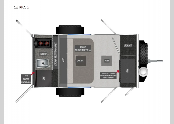 Floorplan - 2024 ROG 12RKSS Travel Trailer