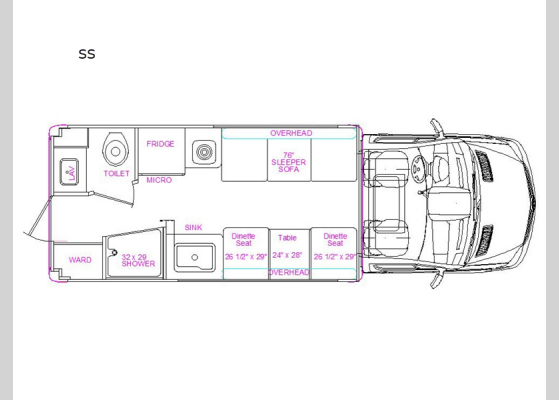 Floorplan - 2025 Summit SS Motor Home Class B+ - Diesel