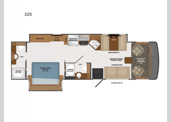 Floorplan - 2025 Flex 32S Motor Home Class A