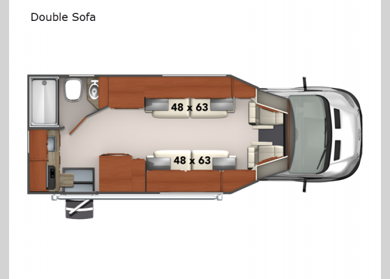 Floorplan - 2023 Phoenix TRX Double Sofa Motor Home Class B+