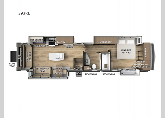 Floorplan - 2024 Flagstaff Elite Estate 393RL Fifth Wheel