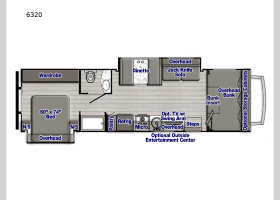 Floorplan - 2024 Yellowstone 6320 Motor Home Class C
