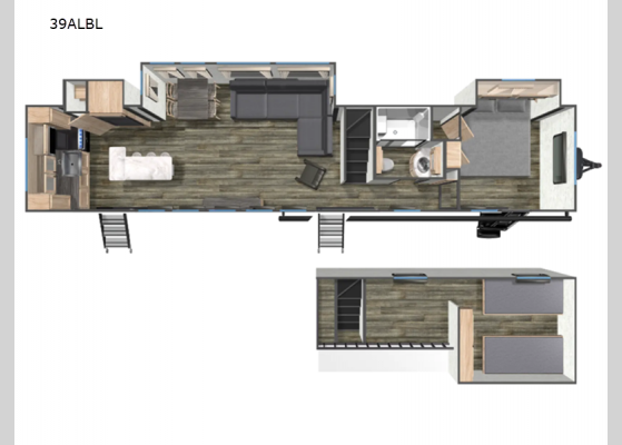 Floorplan - 2024 Timberwolf Black Label 39ALBL Destination Trailer