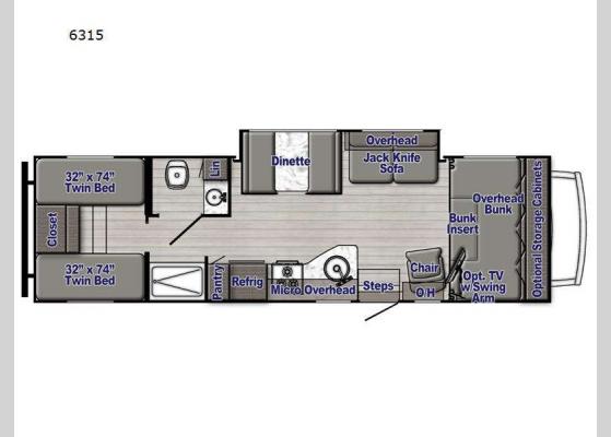 Floorplan - 2024 Yellowstone 6315 Motor Home Class C