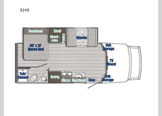 Floorplan - 2024 Yellowstone 5245 Motor Home Class C