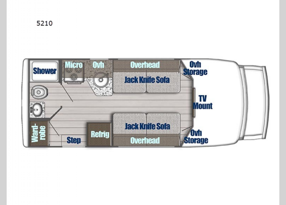 Floorplan - 2024 Yellowstone 5210 Motor Home Class C