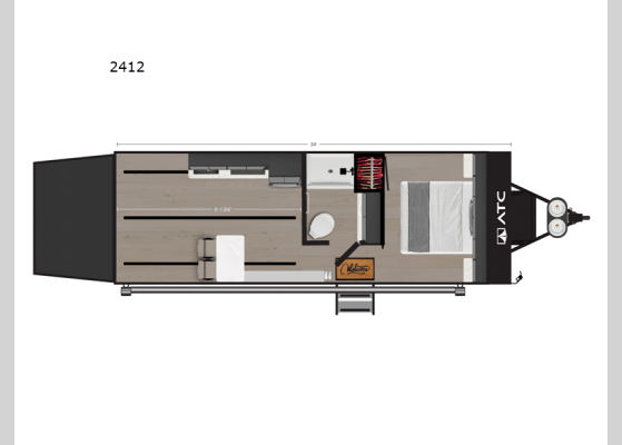 Floorplan - 2025 PLA 550 2412 Toy Hauler Travel Trailer