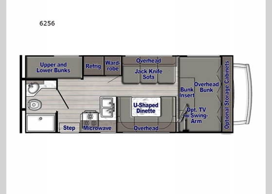 Floorplan - 2025 Conquest Class C 6256 Motor Home Class C