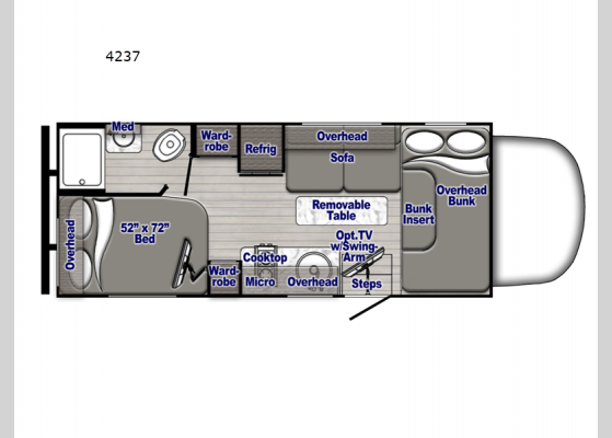 Floorplan - 2025 Conquest Class C 4237 Motor Home Class C