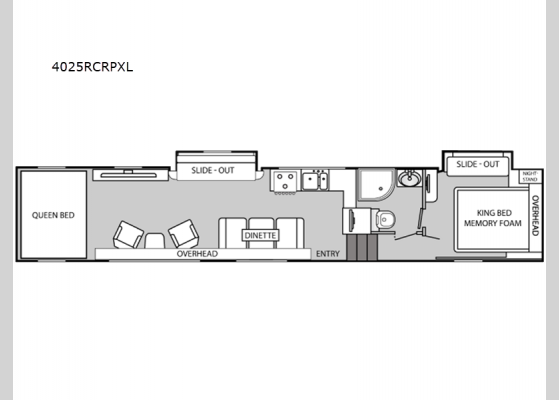 Floorplan - 2025 Rage'n 4025RCRPXL Toy Hauler Fifth Wheel