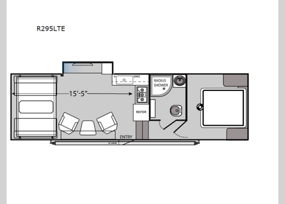 Floorplan - 2025 Rage'n R295LTE Toy Hauler Fifth Wheel