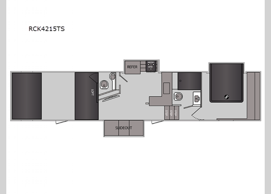 Floorplan - 2025 Rage'n RCK4215TS Toy Hauler Fifth Wheel