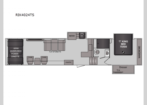 Floorplan - 2025 Rage'n RIK4024TS Toy Hauler Fifth Wheel