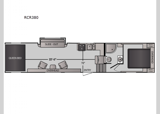 Floorplan - 2025 Rage'n Limited RCR380 Toy Hauler Fifth Wheel