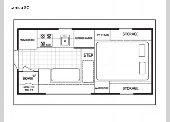 Floorplan - 2023 Northstar Hardside Laredo SC Truck Camper