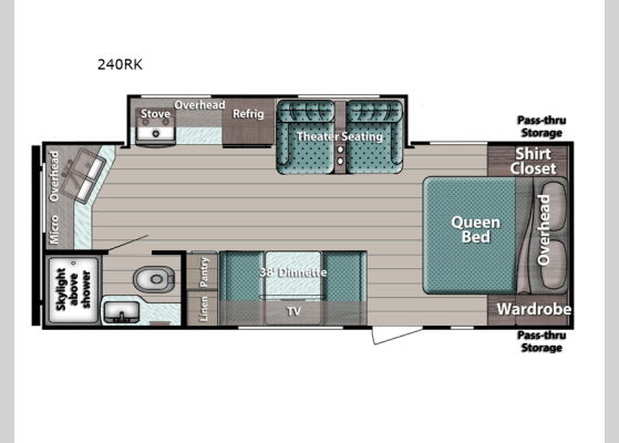 Floorplan - 2025 Ameri-Lite Ultra Lite 240RK Travel Trailer