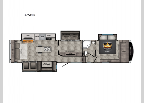 Floorplan - 2023 Volante 375MD Fifth Wheel