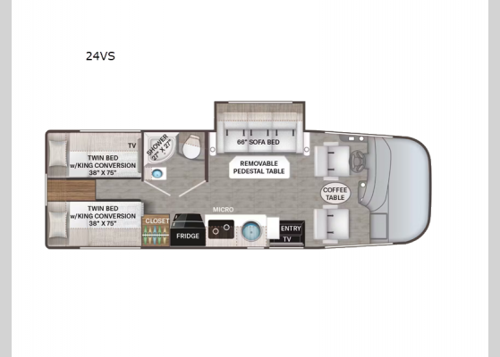 Floorplan - 2025 Geneva 24VS Motor Home Class A