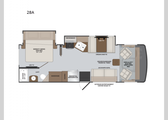 Floorplan - 2025 Admiral 28A Motor Home Class A