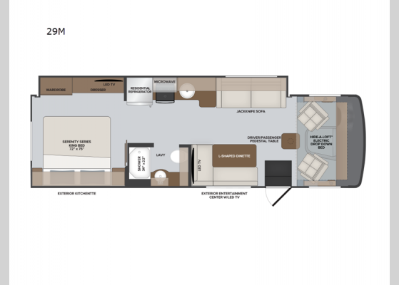 Floorplan - 2025 Admiral 29M Motor Home Class A