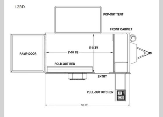 Floorplan - 2024 Iconic Mojo 12RD Toy Hauler Expandable