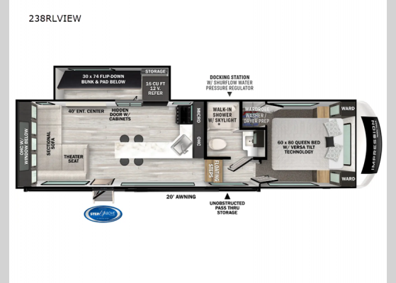 Floorplan - 2024 Impression 238RLVIEW Fifth Wheel