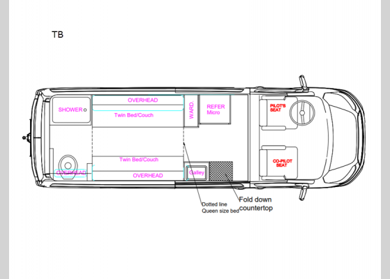 Floorplan - 2025 Bayside TB Motor Home Class B