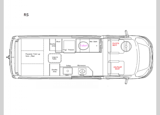 Floorplan - 2025 Bayside RS Motor Home Class B