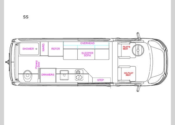 Floorplan - 2025 Bayside SS Motor Home Class B