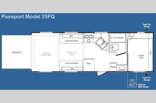 Floorplan - 2009 Keystone RV Passport 25FQ