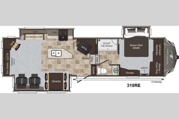 Floorplan - 2014 Keystone RV Montana High Country 318RE