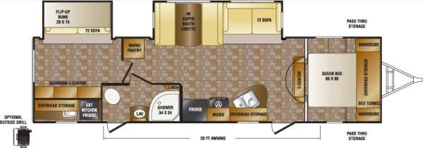 Floorplan - 2014 CrossRoads RV Sunset Trail Reserve ST32BH