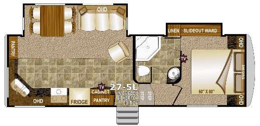 Floorplan - 2014 Northwood Arctic Fox 27-5L