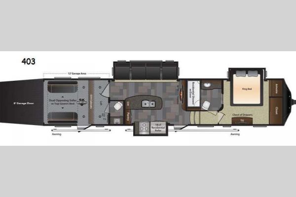 Floorplan - 2016 Keystone RV Fuzion 403 Chrome