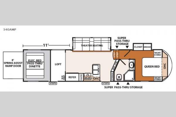 Floorplan - 2016 Forest River RV XLR Thunderbolt 340AMP