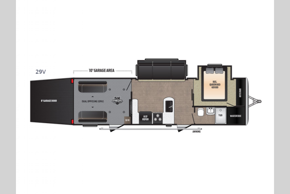 Floorplan - 2017 Keystone RV Impact 29V
