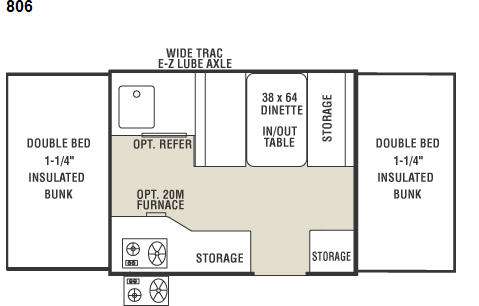 Floorplan - 2008 Coachmen RV Clipper Sport 806