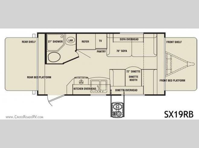 Floorplan - 2010 CrossRoads RV Sunset Trail SX19RB
