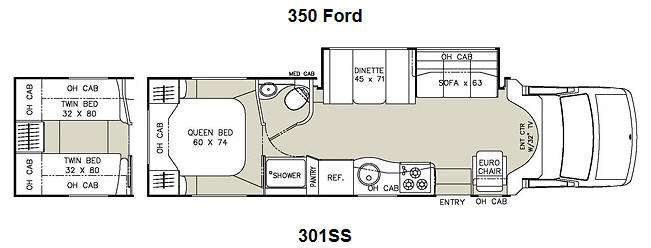 Floorplan - 2012 Coachmen RV Concord 301SS Ford