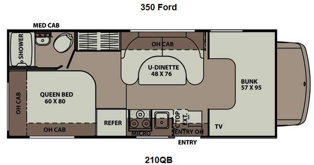 Floorplan - 2013 Coachmen RV Leprechaun 210QB Ford 350