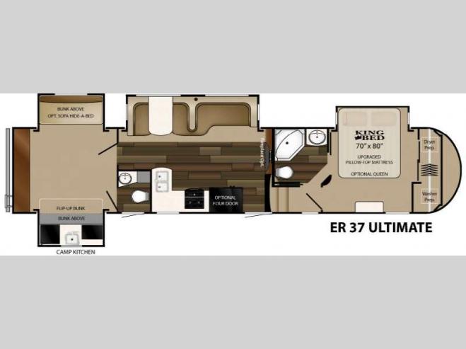 Floorplan - 2015 Heartland ElkRidge 37 Ultimate
