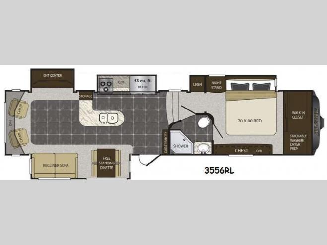 Floorplan - 2015 Keystone RV Alpine 3556RL