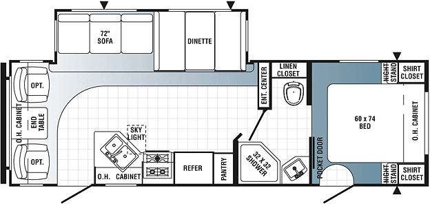 Floorplan - 2012 Palomino Puma 26-RLSS