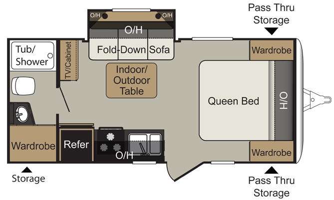 Floorplan - 2014 Keystone RV Passport 199ML Express